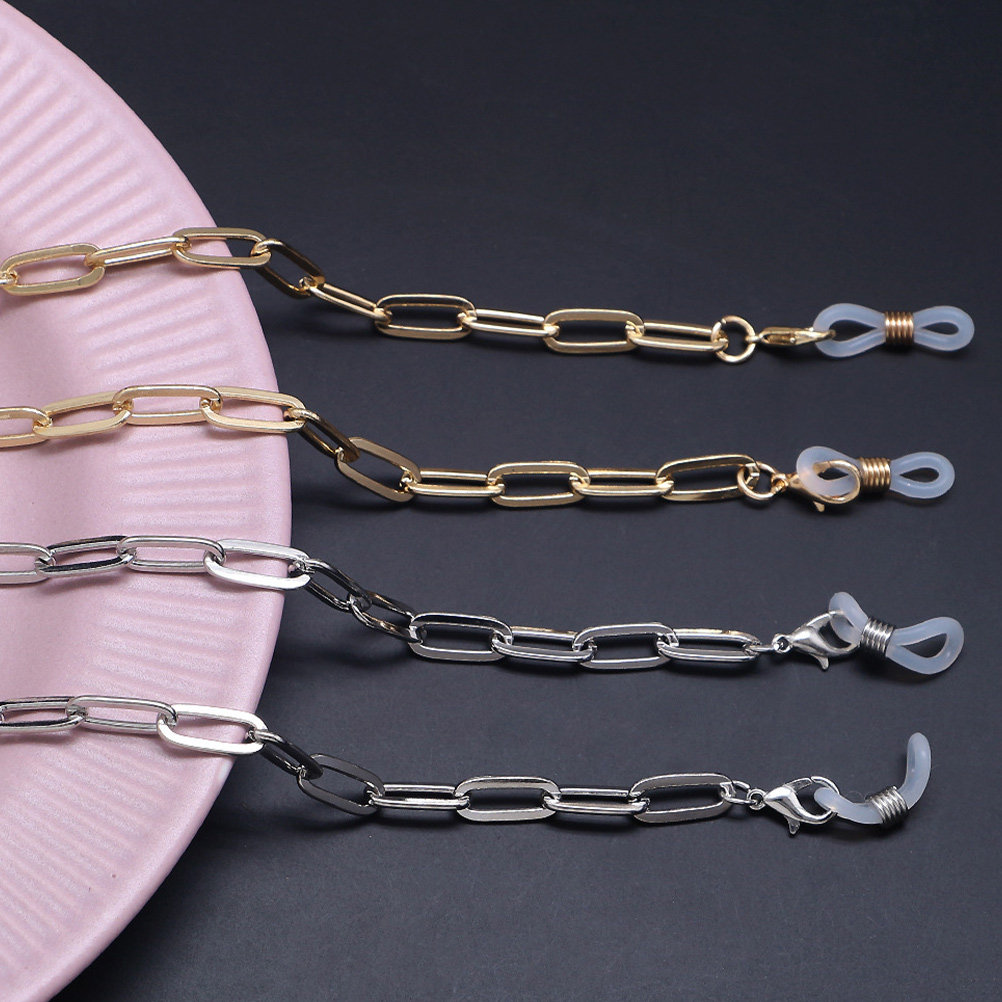 Mask Chain Holder - Rantai Kacamata dari Logam Emas dengan