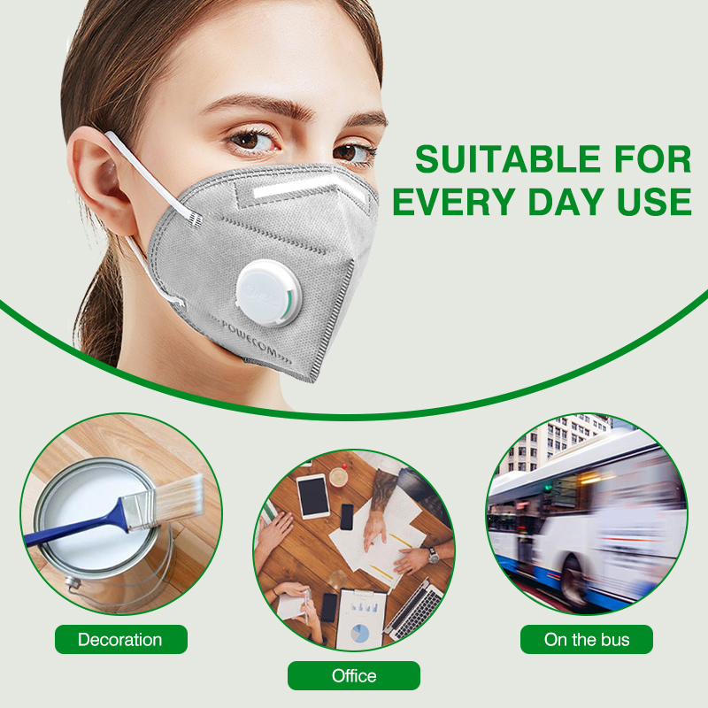 Masker POWECOM KN95 dengan Kar - Kn95 Respirator Mask ulasan dan harga