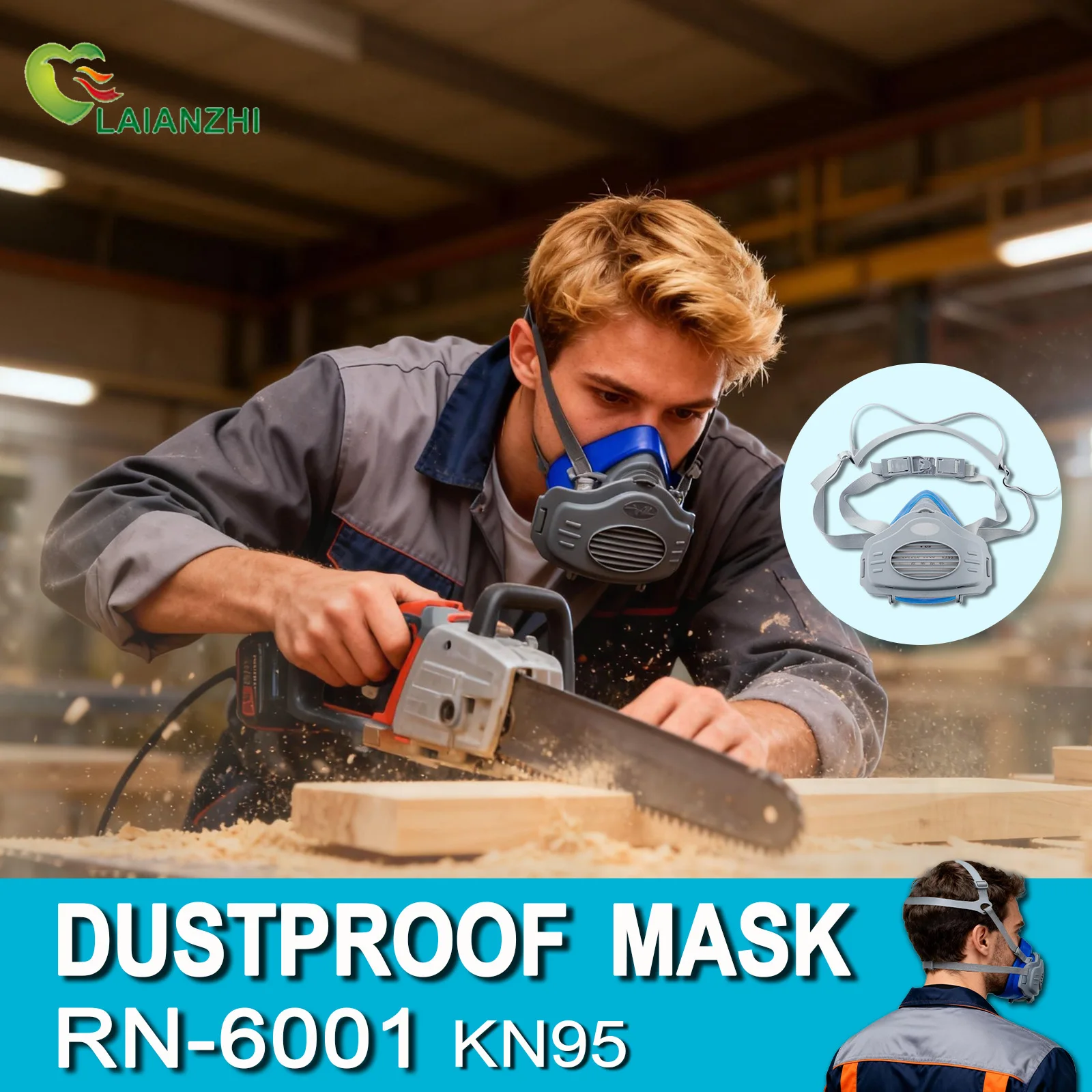 LAIANZHI Masker silikon tahan  - Dust Mask Construction ulasan dan harga